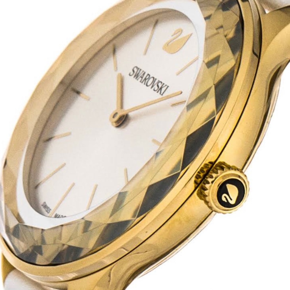 SWAROVSKI Octea Nova white and gold watch